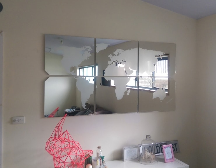 Fancy Bathroom Mirror — Glass Repair in NSW